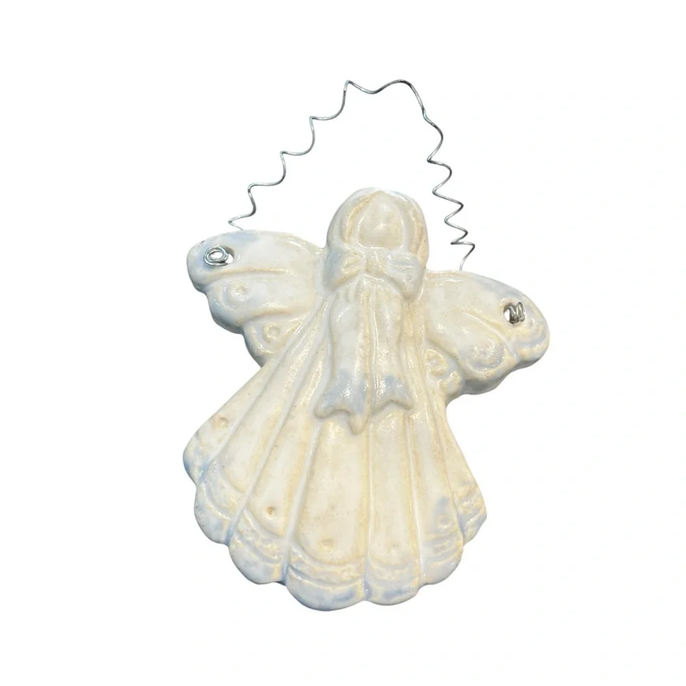 Magical Pottery 1982 Light Blue Angel Pottery Wall Hanger